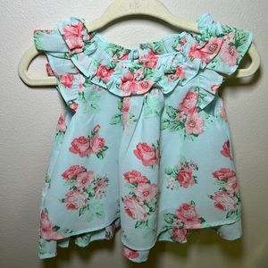 Janie & Jack Baby Girl Floral Two Piece Set Size 3-6 Months